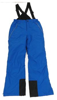 Cobaltově modro-černé šusťákové funkční zimní oteplovačky s trakami ACTIVE TOUCH