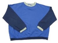 Modro-tmavomodro-světleolivová oversize mikina John Lewis