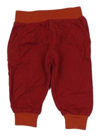 Tmavočerveno-tehlové tepláky DIMO