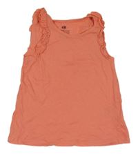Lososový top s kanýrky H&M