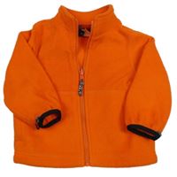 Tmavooranžová fleecová prepínaci mikina PLACE