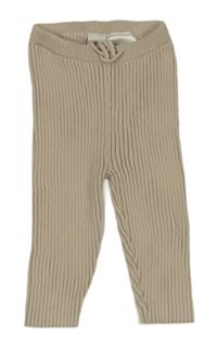 Béžové žebrované kamaše s mašlou H&M