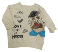 Smotanová mikina s potiskem - Mr. Potato George