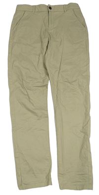 Béžové plátěné chino kalhoty M&S