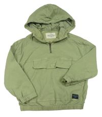 Khaki mikina s kapsou a kapucí M&S