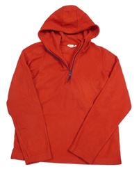 Červená fleecová funkčná mikina s kapucňou Mountain Warehouse