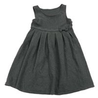 Tmavosivé melírované teplákové šaty s mašlou M&S