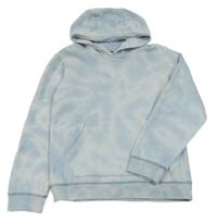 Světlemodrá batikovaná mikina s kapucí Matalan