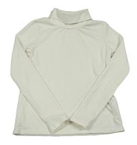 Biely rebrovaný rolák Shein