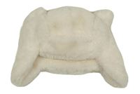 Smetanová kožešinová beranice s oušky Jeff&Co