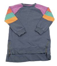 Tmavomodro-barevné teplákové šaty Next