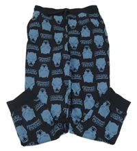 Čierne tepláky s logy Black Panthera Marvel