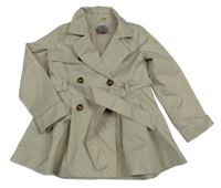 Béžový šusťákový jarní kabát s páskem Tahari