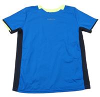 Modro-tmavomodré športové funkčné tričko Kipsta