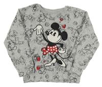 Sivá melírovaná mikina s Minnie Disney