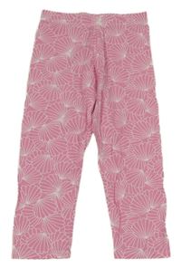 Ružové capri legíny s mušlemi Kids