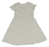 Biele plátenné šaty so srdiečkami