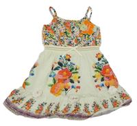 Nové - Světležluto-farebné kvetované ľahké šaty River Island