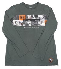 Antracitové triko s cyklisty C&A