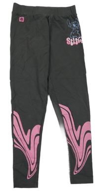 Tmavosivé legíny so Stitchem Primark