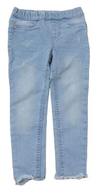 Svetlomodré džegíny s vyšúchaním Denim Co.