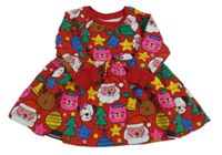 Červeno-farebné teplákové vianočné šaty dunnes