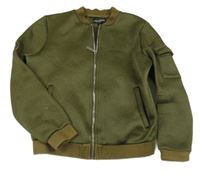 Zelená sieťovaná podšitá bunda