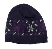 Fialová pletená funkčná čapica s vločkami Mountain Warehouse