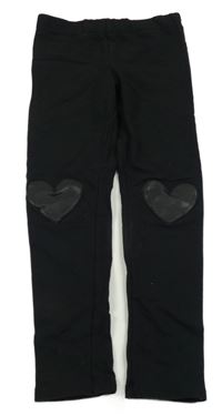 Čierne legíny so srdiečkami H&M