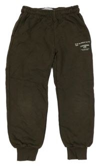 Hnědé tepláky s nápisem Zara