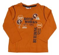 Oranžové triko s nápisy nkd