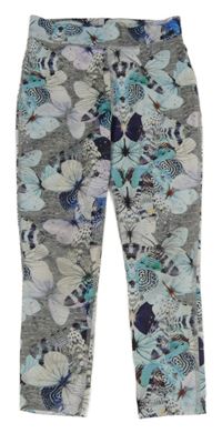 Šedo-barevné sportovní legíny s motýlky Next