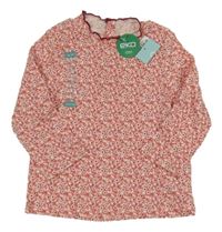 Nové - růžové květované triko obaibi