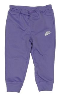 Fialové sportovní tepláky s logem Nike