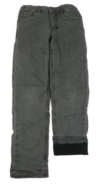 Šedé podšité skinny rifle Pocopiano