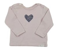 Světlerůžové triko se srdcem 