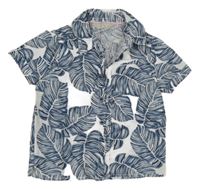 Bílo-modrá lněná košile Primark