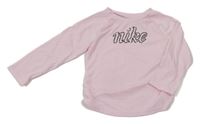 Světlerůžové triko s logem Nike