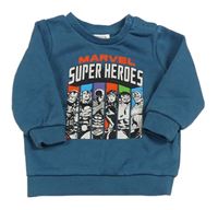 Tmavomodrá mikina so superhrdinami  Marvel