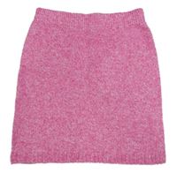 Růžová melírovaná pletená sukně Primark