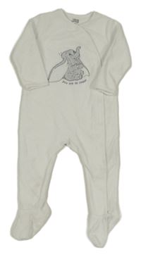 Biely vzorovaný zamatový overal s Dumbem zn. C&A