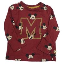 Vínové triko s Mickeym 
