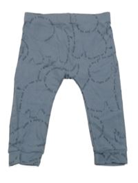 Šedomodré ľahké tepláky s nápismi George