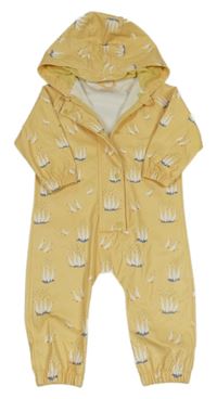 Žltá vodeodolná jarná kombinéza s husami John Lewis