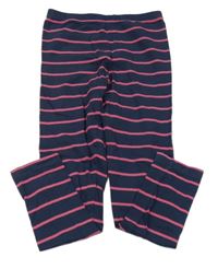 Tmavomodro-ružové pruhované legíny Esprit