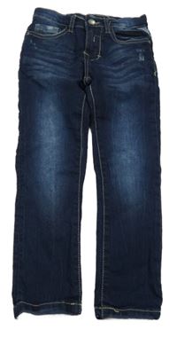 Tmavomodré teplákové skinny rifle Little kids