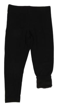 Čierne zateplené legíny Primark