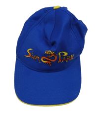 Tmavomodrá šiltovka s nápisom a drakom