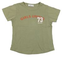 Khaki tričko s nápisom a číslom Tom Tailor