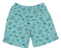 Svetlomodré kraťasy s obrázkami C&A